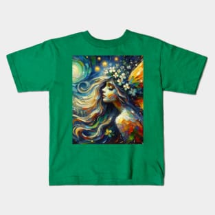 Beauty Fairy in Starry Night Kids T-Shirt